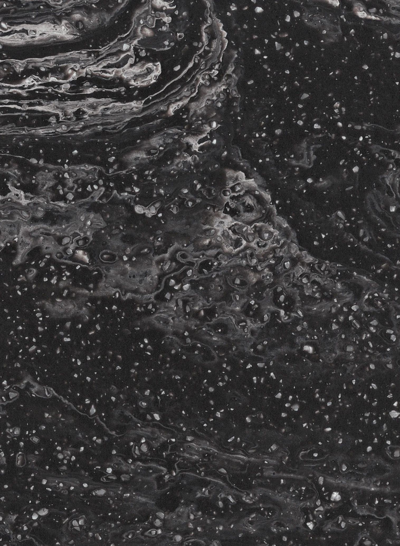 Corian Cosmos Prima worktop in black with white flecks