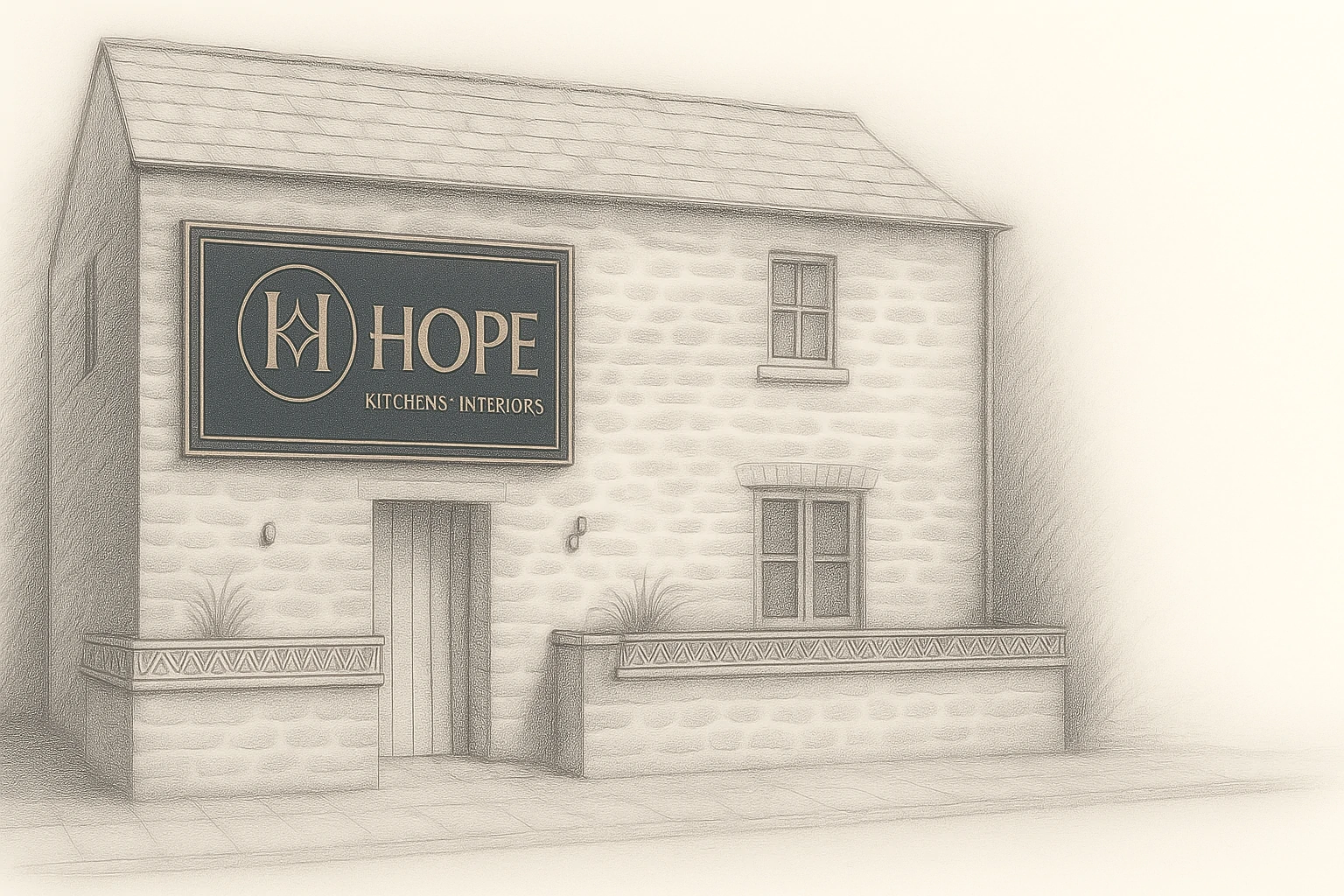 Illustration of the Hope Kitchens & Interiors showroom