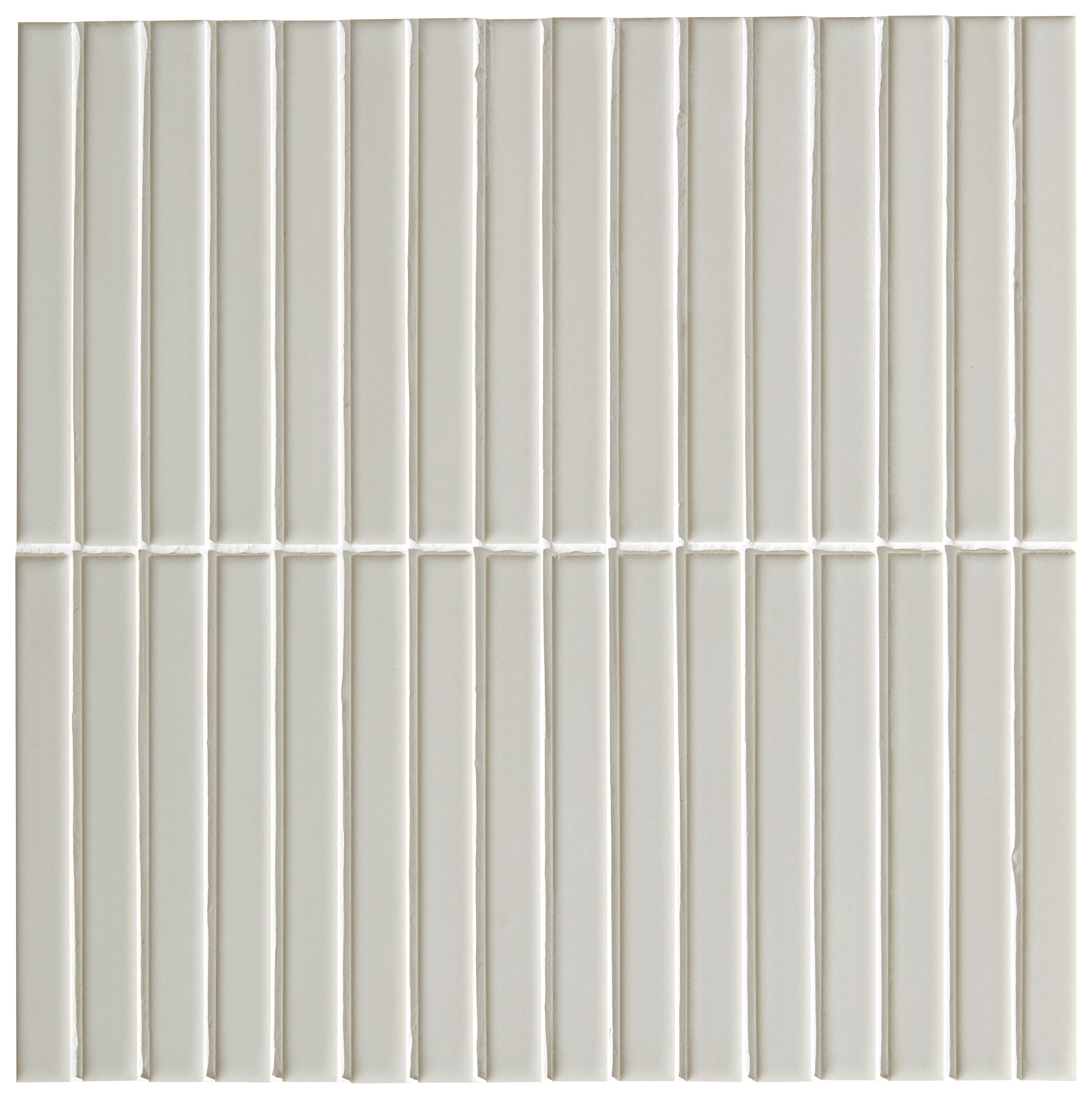 White fluted ceramic wall tiles